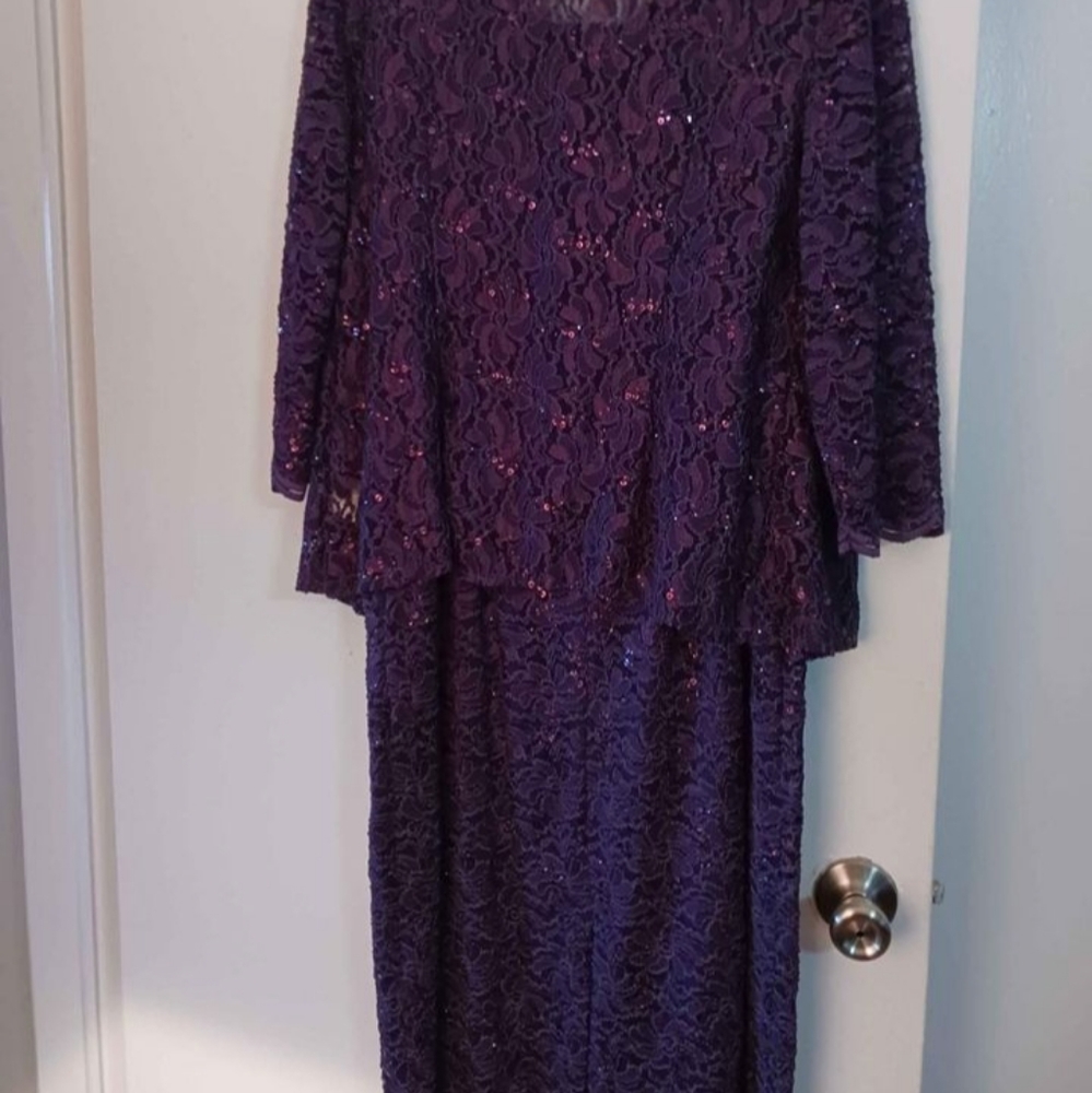 Alex Evening Purple Mother of the Bride Dress size 14